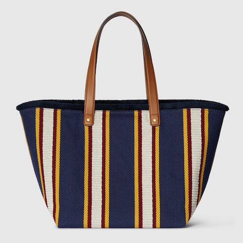 Bolso tote de lona bordada tamaño mediano