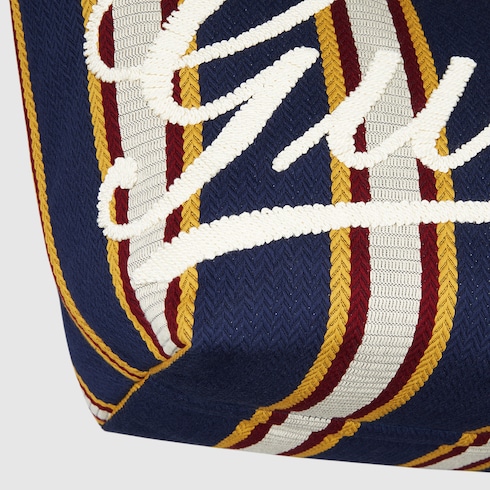 Bolso tote de lona bordada tamaño mediano