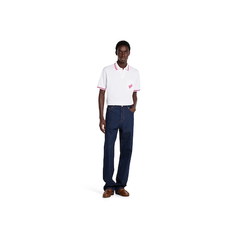 Cotton polo shirt with embroidery