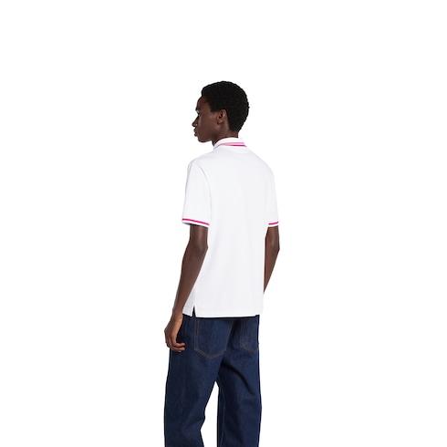 Cotton polo shirt with embroidery Detail 4