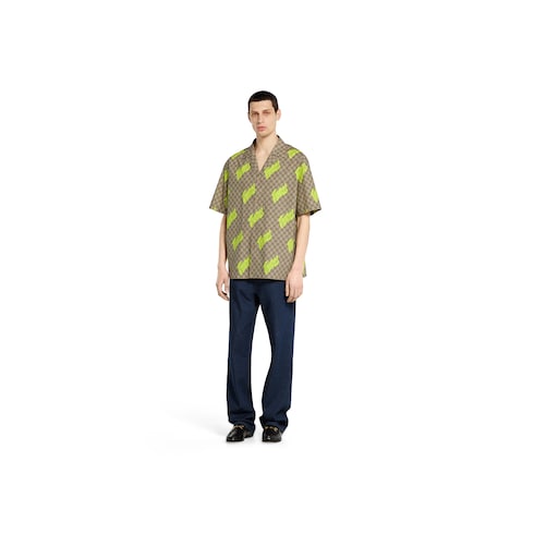 Camisa Bowling de popelina con estampado
