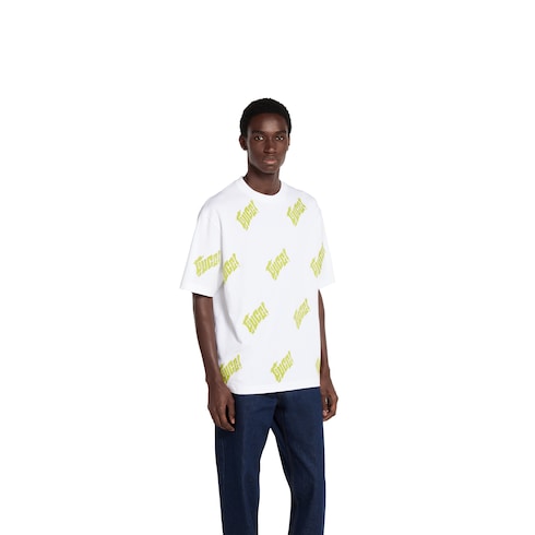 T-shirt in jersey di cotone ricamato 