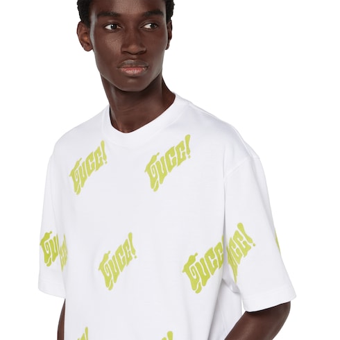 T-shirt in jersey di cotone ricamato 