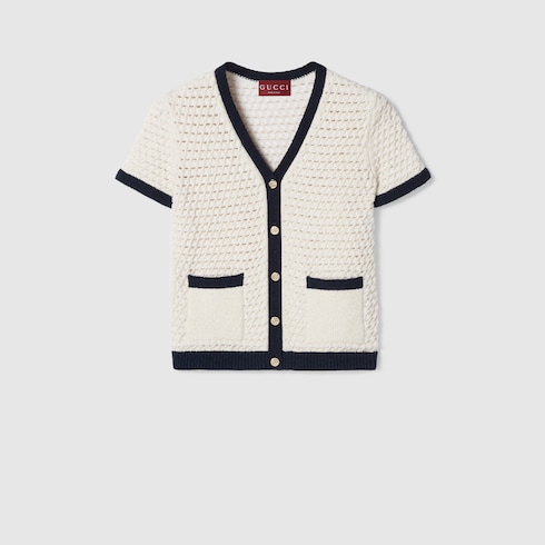 Fine cotton crochet cardigan