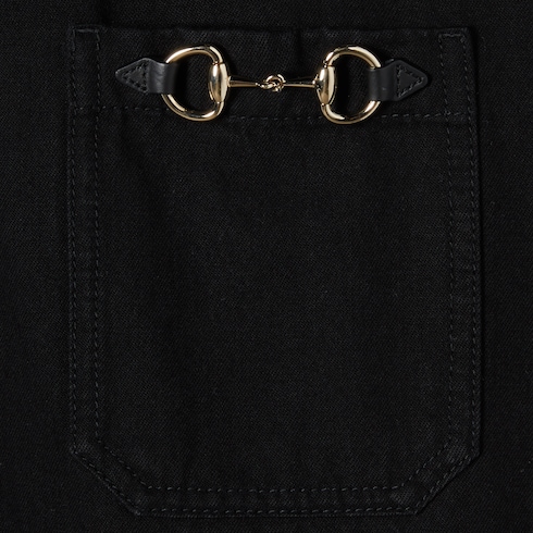 Denim jumpsuit with Horsebit