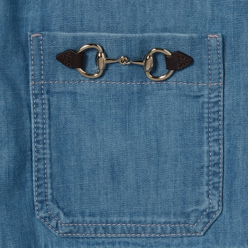 Denim shirt with Horsebit