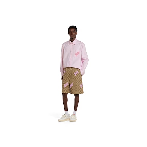 Oxford cotton shirt with embroidery