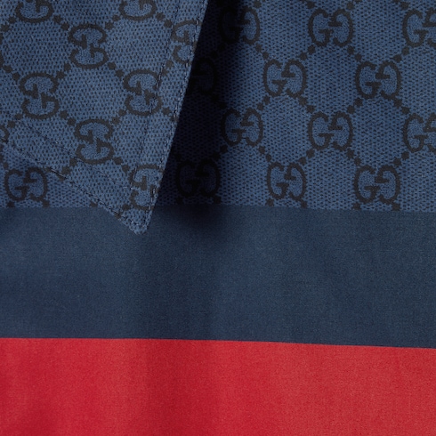GG cotton poplin jacket with Web Detail 6