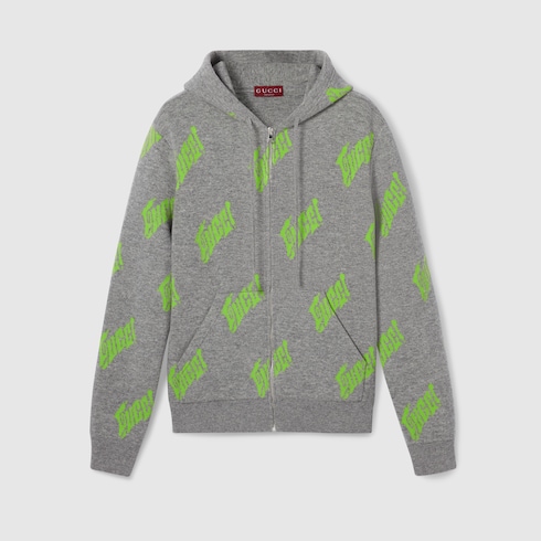 Reißverschlussjacke aus Wollstrick mit Jacquard