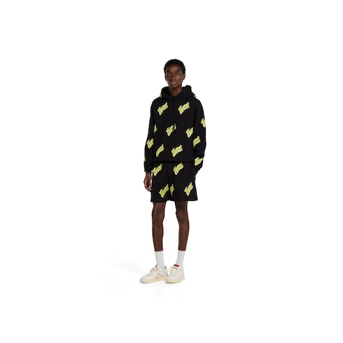 Embroidered cotton jersey shorts