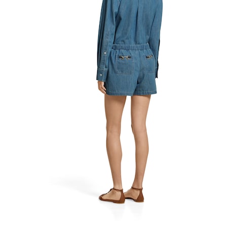 Shorts in denim con Morsetto