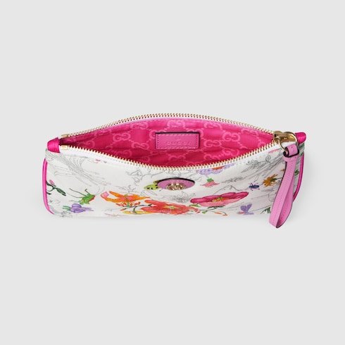 Printed silk small pouch