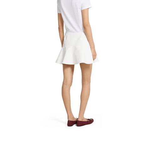 Cotton canvas skirt with patch