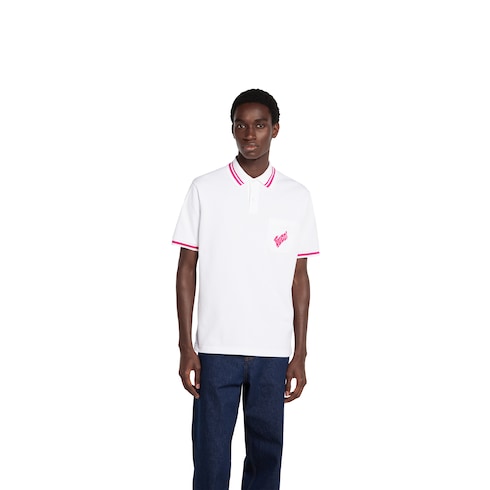 Cotton polo shirt with embroidery Detail 3