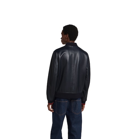 Nappa leather zip jacket Detail 4