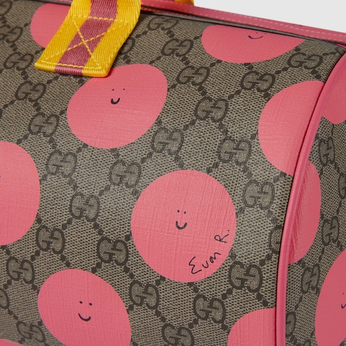 Children's printed GG top handle bag