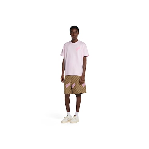 T-shirt in jersey di cotone con logo Gucci