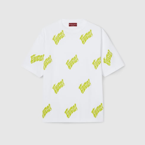T-shirt in jersey di cotone ricamato 