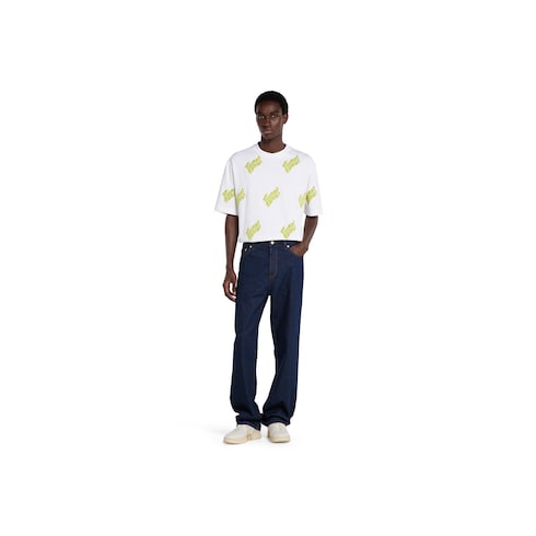 T-shirt in jersey di cotone ricamato 