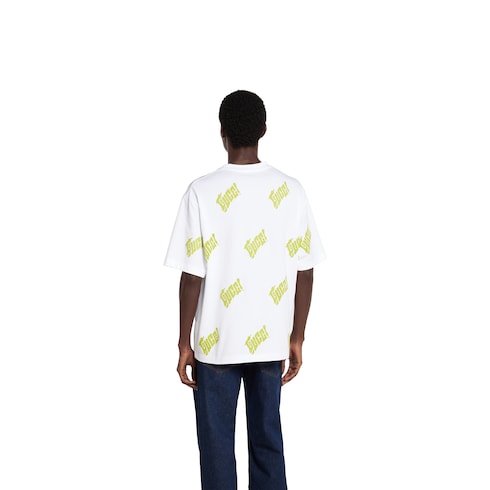 T-shirt in jersey di cotone ricamato 