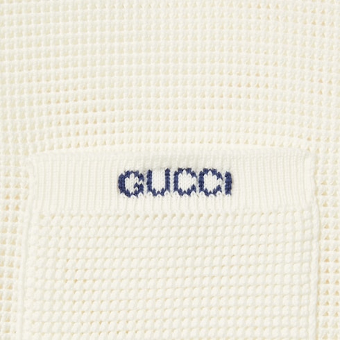 Cotton piquet polo shirt with intarsia Detail 7