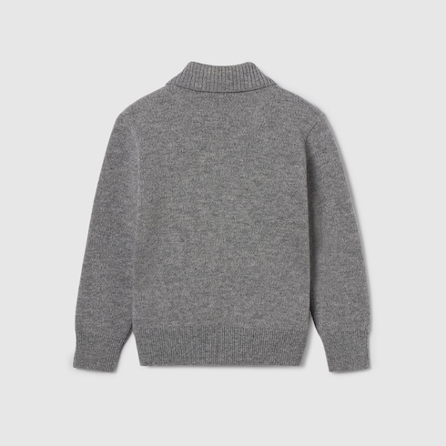 Cardigan bambino in lana con cerniera