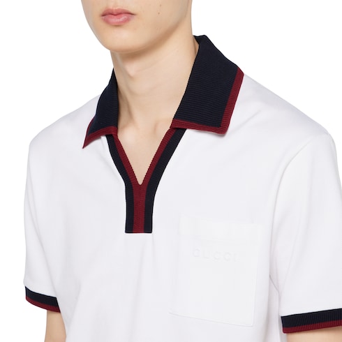 Cotton piquet polo shirt Detail 5