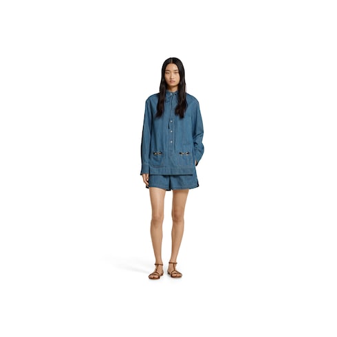 Denim shirt with Horsebit