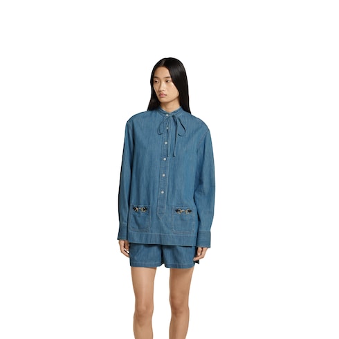 Chemise en denim avec détails Mors