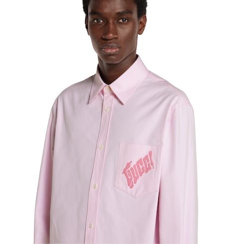 Camicia in cotone Oxford con ricamo