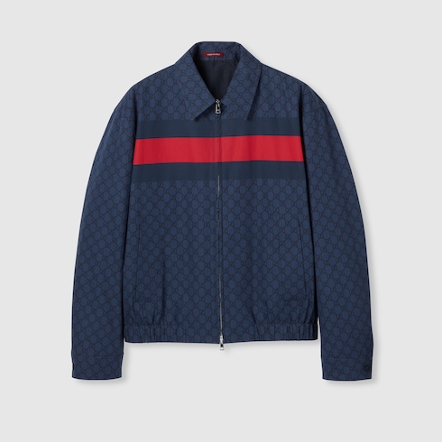 GG cotton poplin jacket with Web Detail 2