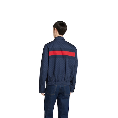 GG cotton poplin jacket with Web Detail 4