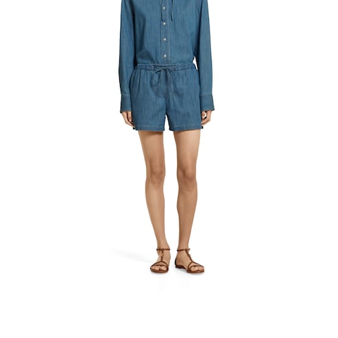 Shorts in denim con Morsetto