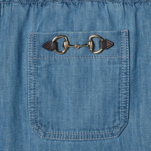 Shorts in denim con Morsetto
