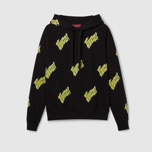 Sweat-shirt en jersey de coton avec broderie
