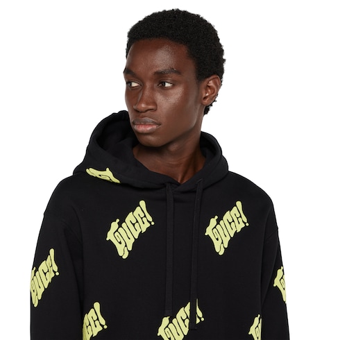 Sweat-shirt en jersey de coton avec broderie