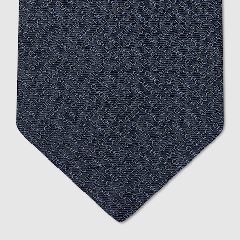 Cravatta in jacquard di seta Gucci