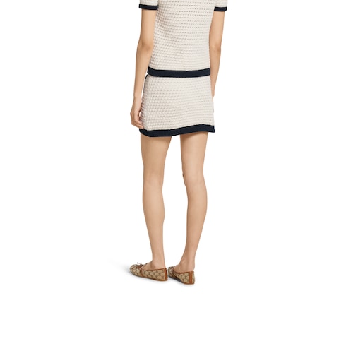 Fine cotton crochet skirt