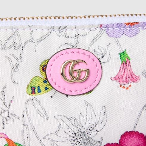 Printed silk small pouch