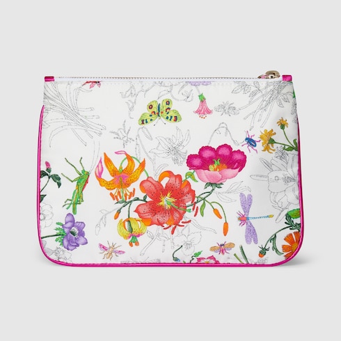 Printed silk small pouch