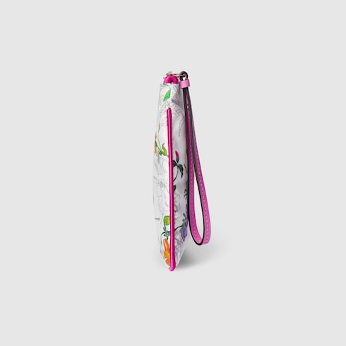 Printed silk small pouch