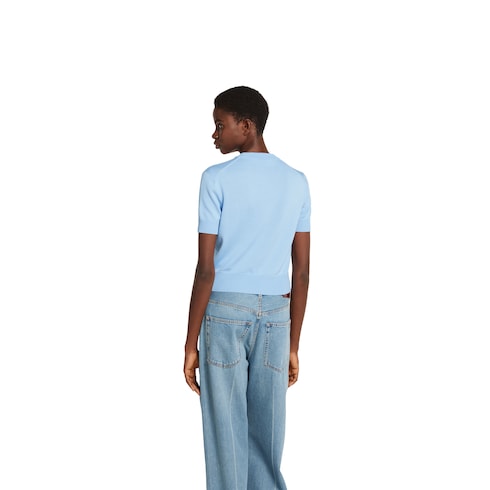Maglia in lana ultrafine con patch