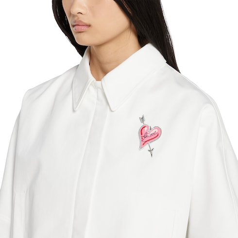Chaqueta de lona de algodón con parche