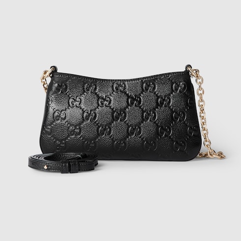 Borsa a spalla GG Emblem misura piccola
