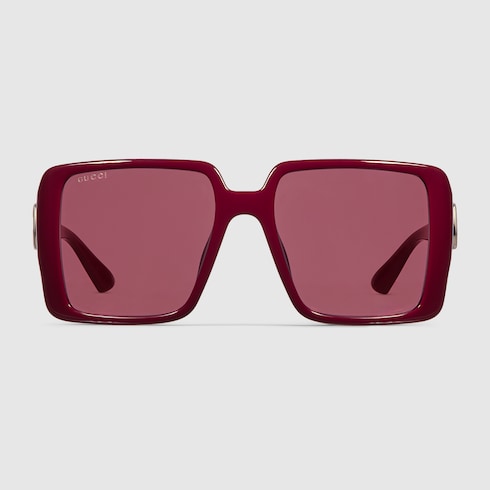 Low nose bridge fit square sunglasses