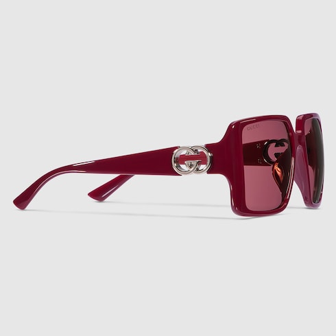 Low nose bridge fit square sunglasses