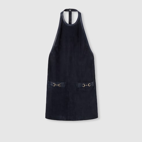 Robe dos nu en daim avec détail Mors