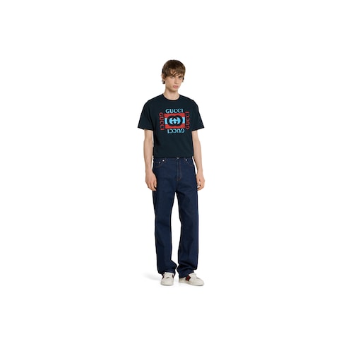 Printed cotton jersey T-shirt