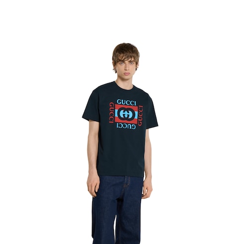 Printed cotton jersey T-shirt