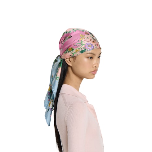 Printed silk twill carré